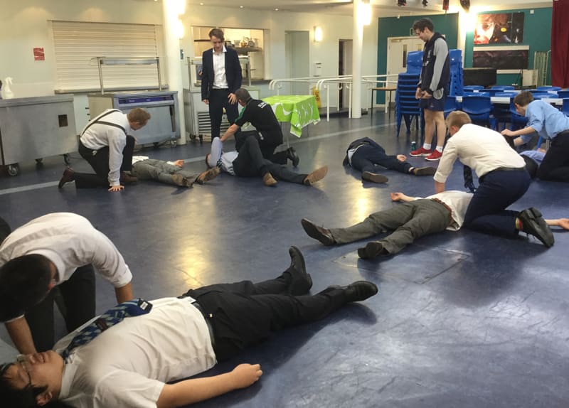 Year 12 first aid training Newcastle School for Boys